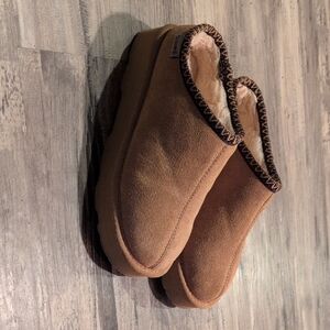 Cozy Brown Suede Slippers